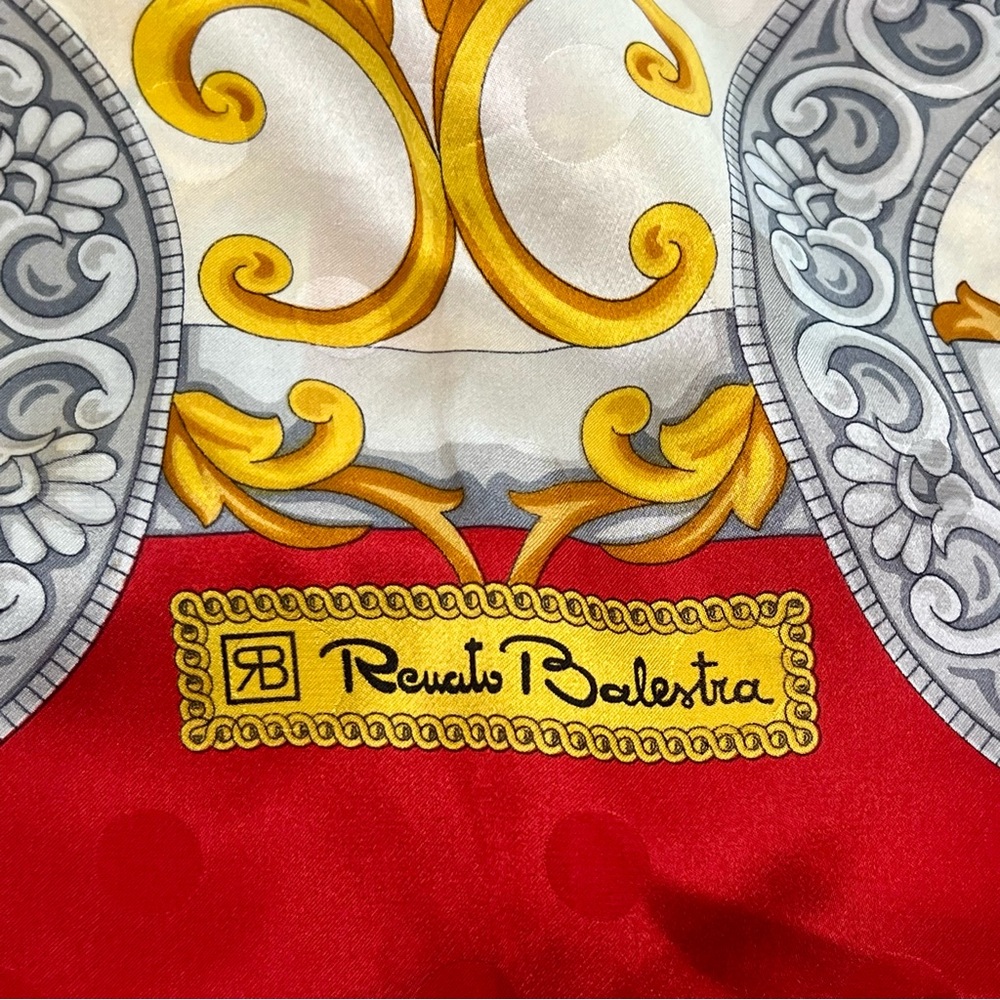 Renato Balestra Authentic Vintage Silk Scarf 86cm